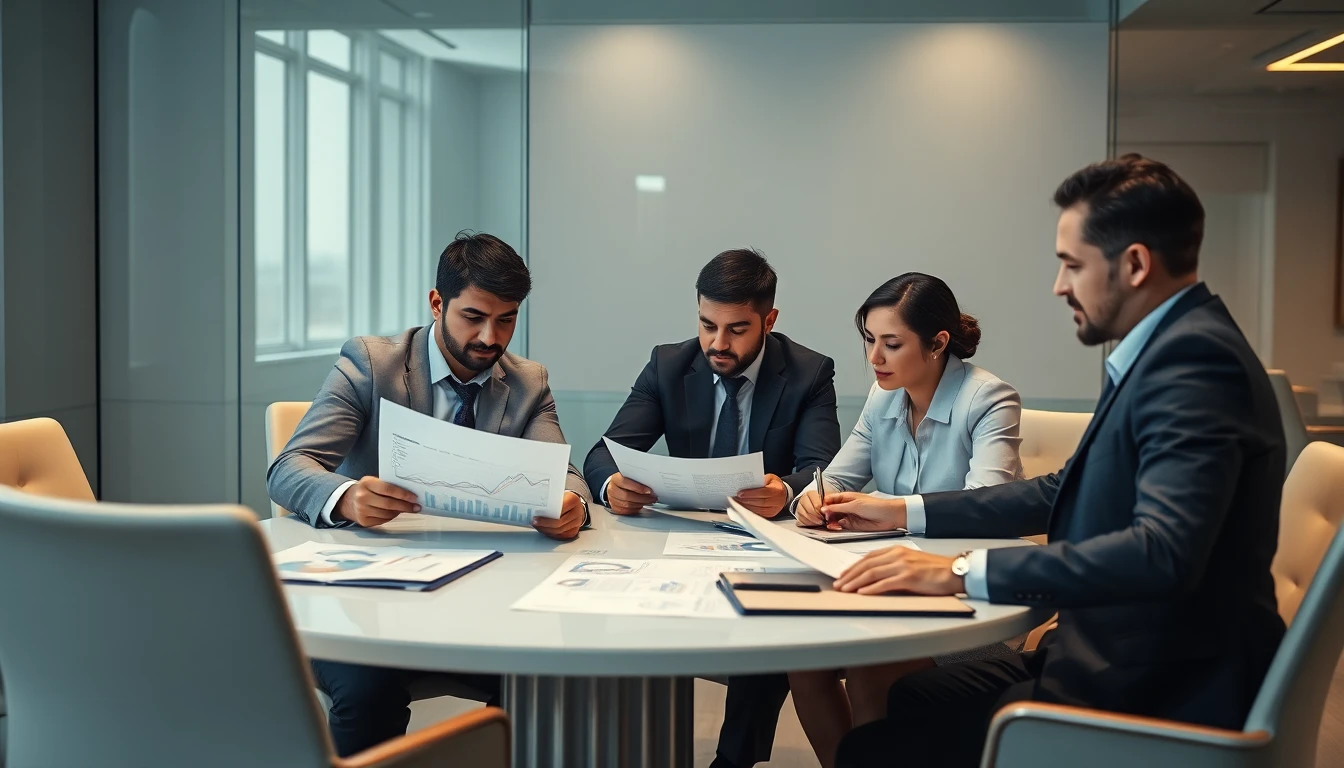 Profesionales financieros trabajando